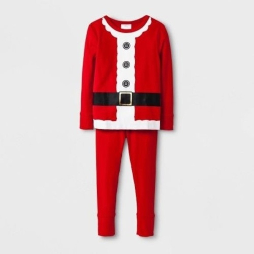 Toddler Santa Suit Cotton Christmas Pajamas Red 18M